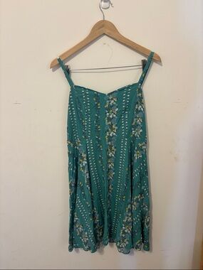 Old Navy Teal Floral Mini Dress